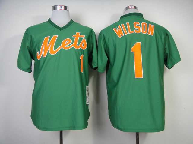 New York Mets #1 Wilson 1985 Mitchell And Ness Throwback Green Pullover Stitched MLB Jersey Sanguo,We sell and wholesale New York Mets #1 Wilson 1985 Mitchell And Ness Throwback Green Pullover Stitched MLB Jersey Sanguo on line form chian!
